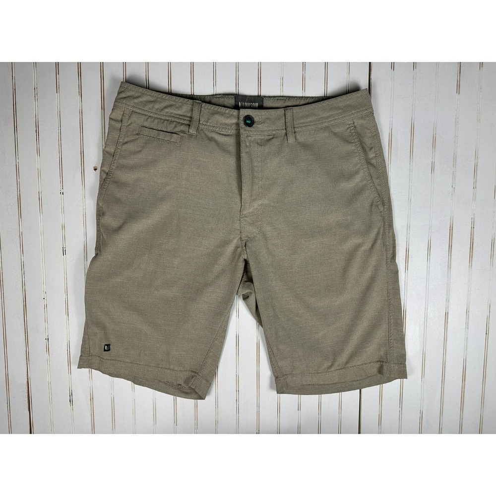 Linksoul Shorts Mens 33 Tan Lightweight Golf Casual Performance Stretch Flat